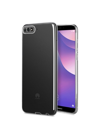 Huawei Y6 2018 Kılıf FitCase Toz Koruma Tıpalı Şeffaf Arka Kapak