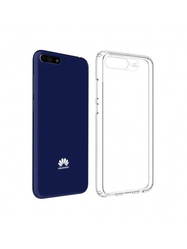Huawei Y6 2018 Kılıf Köşe Korumalı Şeffaf Silikon Kapak