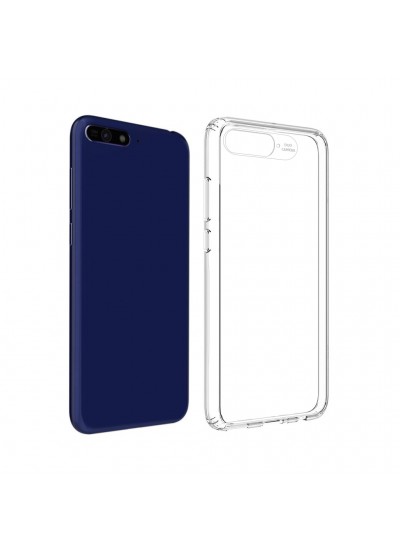 Huawei Y7 2018 Kılıf Köşe Korumalı Şeffaf Silikon Kapak