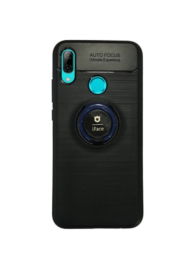 Huawei Y7 2019 - New iFace Yüzük Tutuculu Arka Kapak Halka-Lacivert