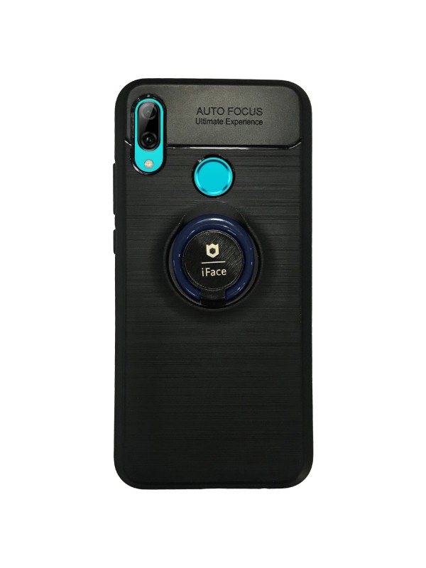 Huawei Y7 2019 - New iFace Yüzük Tutuculu Arka Kapak Halka-Lacivert…