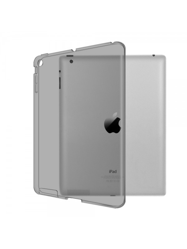 iPad 2 / iPad 3 / iPad 4 Kılıf Silikon Şeffaf-Siyah Arka Kapak…