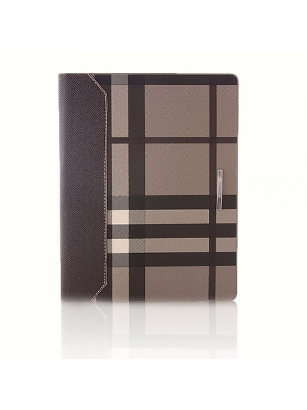 iPad 2 / iPad 3 / iPad 4 Standlı Burberry Desen Kılıf Kahverengi…