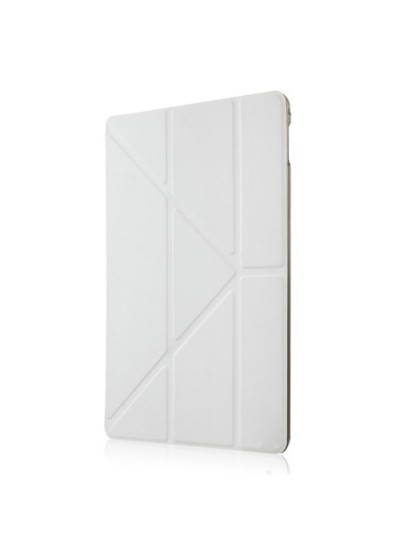 iPad Air 2 Üçgen Çizgili Standlı Kılıf Beyaz