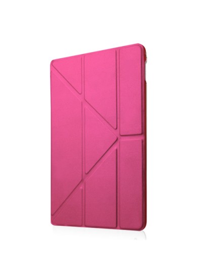 iPad Air 2 Üçgen Çizgili Standlı Kılıf Pembe
