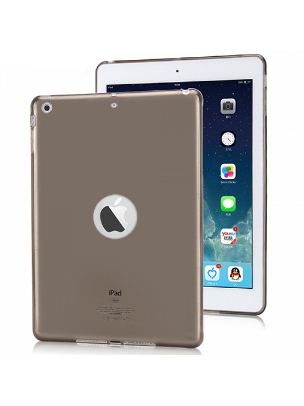 iPad Air Kılıf Şeffaf-Siyah Silikon Arka Kapak…