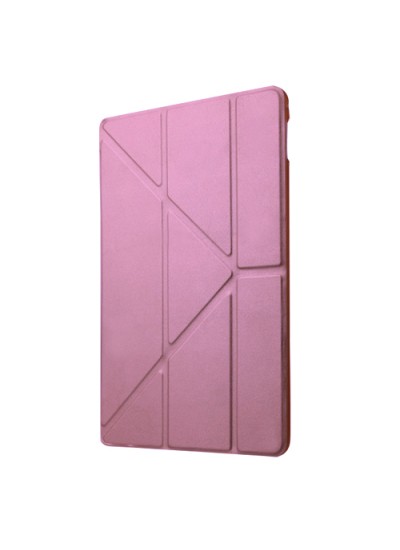 iPad Mini / Mini 2 / Mini 3 Üçgen Çizgili Standlı Kılıf Pembe