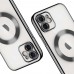 iPhone 11 Kılıf Magsafe Özellikli Metal Lazer Silikon Kapak