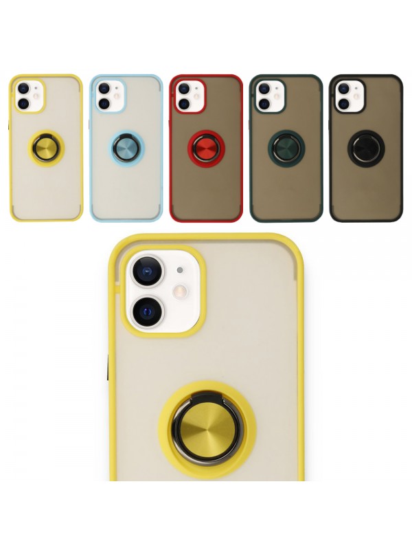iPhone 12 Mini Kılıf Montrea Ring Yüzük Stantlı Kapak…