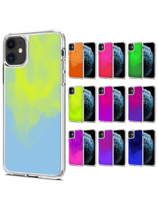 iPhone 12 Mini Kılıf Neon Likit Silikon Arka Kapak…