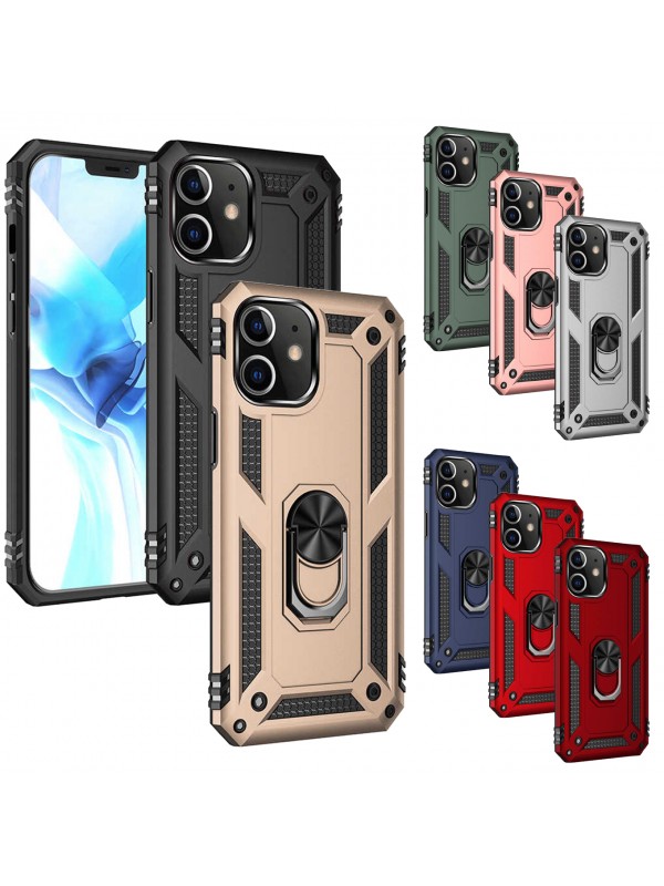 iPhone 12 Mini Kılıf Panzer Ring Tam Koruma Arka Kapak…