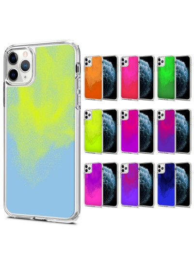 iPhone 12 Pro Max Kılıf Neon Likit Silikon Arka Kapak