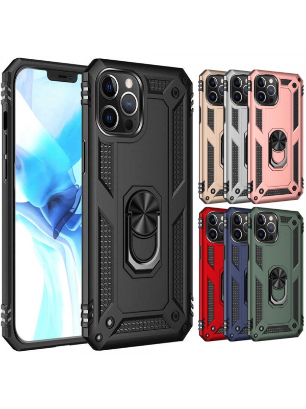 iPhone 12 Pro Max Kılıf Panzer Ring Tam Koruma Arka Kapak…