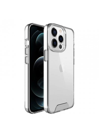 iPhone 13 Pro Max Kılıf Space Seri Lux Silikon Şeffaf Kapak