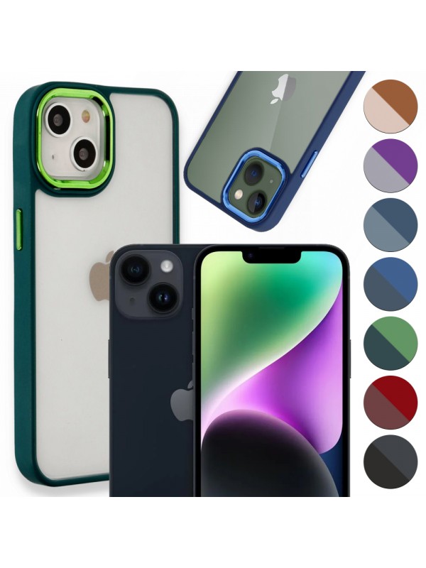 iPhone 14 Kılıf Luna Lens Kamera Çerçeveli Silikon Kapak…