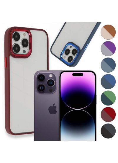iPhone 14 Pro Kılıf Luna Lens Kamera Çerçeveli Silikon Kapak