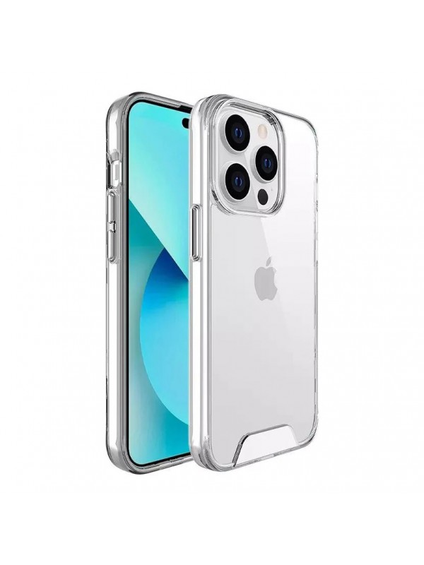 iPhone 14 Pro Kılıf Space Seri Lux Silikon Şeffaf Kapak