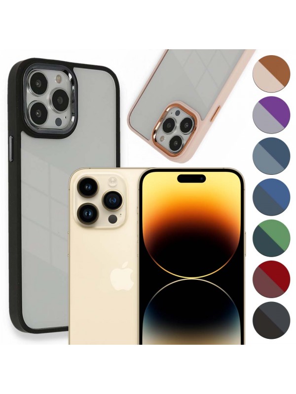 iPhone 14 Pro Max Kılıf Luna Lens Kamera Çerçeveli Silikon Kapak