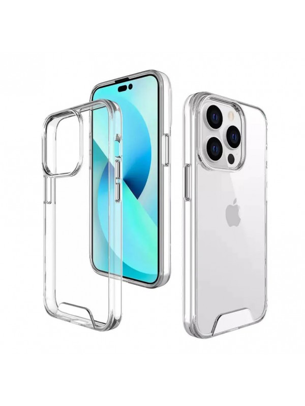 iPhone 15 Pro Max Kılıf Space Seri Lux Silikon Şeffaf Kapak…