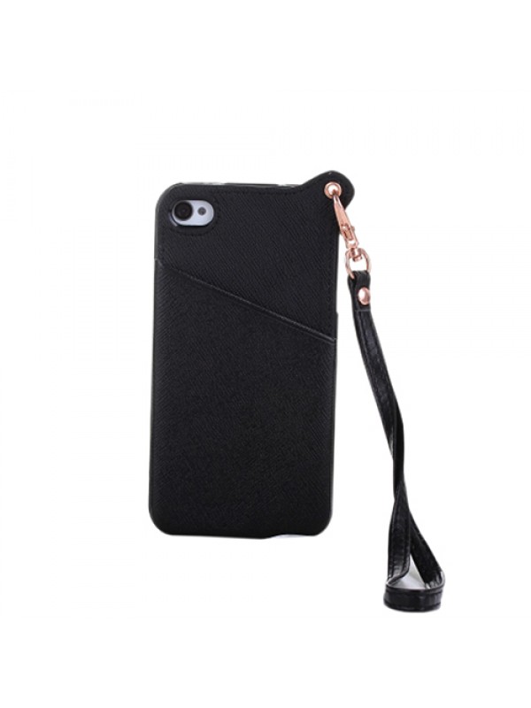 iPhone 4/ 4s BADI Kartlıklı Arka Kapak Siyah…