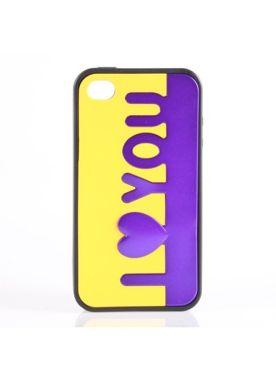iPhone 4 / 4s Taraftar F Silikon Kılıf Sarı-Lacivert