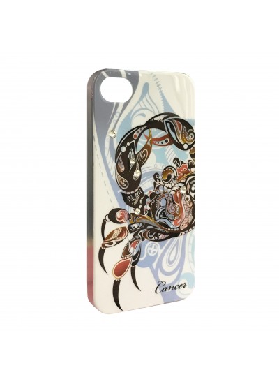 iPhone 4-4s Yengeç Burcu Taşlı Arka Kapak