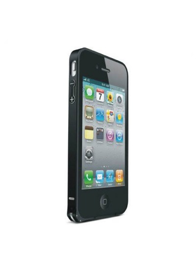 iPhone 4s 0,7mm Metal Bumper Çerçeve Kılıf Siyah