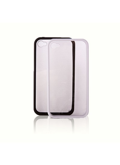 iPhone 4S Çerçeveli Soft Silikon Beyaz