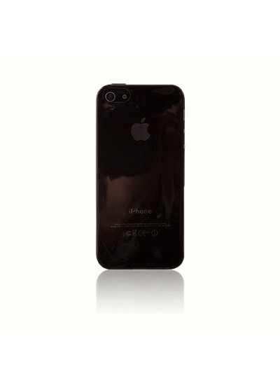 iPhone 5/5s Kılıf Soft Silikon Şeffaf-Siyah Arka Kapak