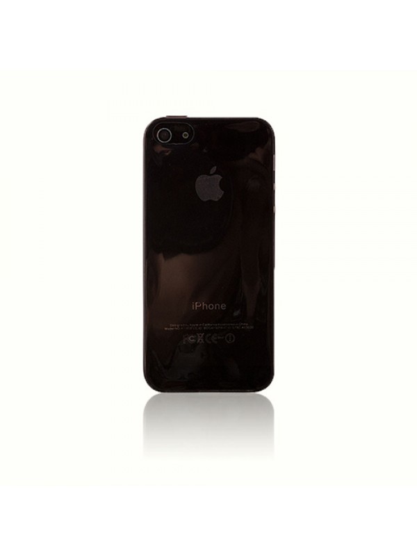 iPhone 5/5s Kılıf Soft Silikon Şeffaf-Siyah Arka Kapak…