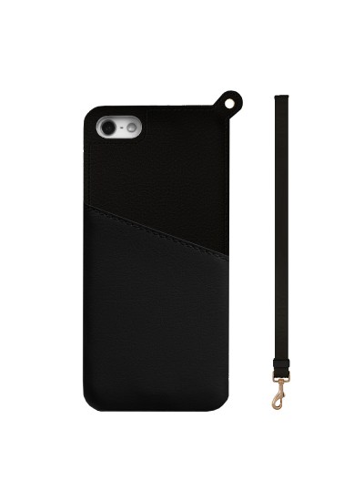 iPhone 5-5s-SE BADI Kartlıklı Arka Kapak Siyah