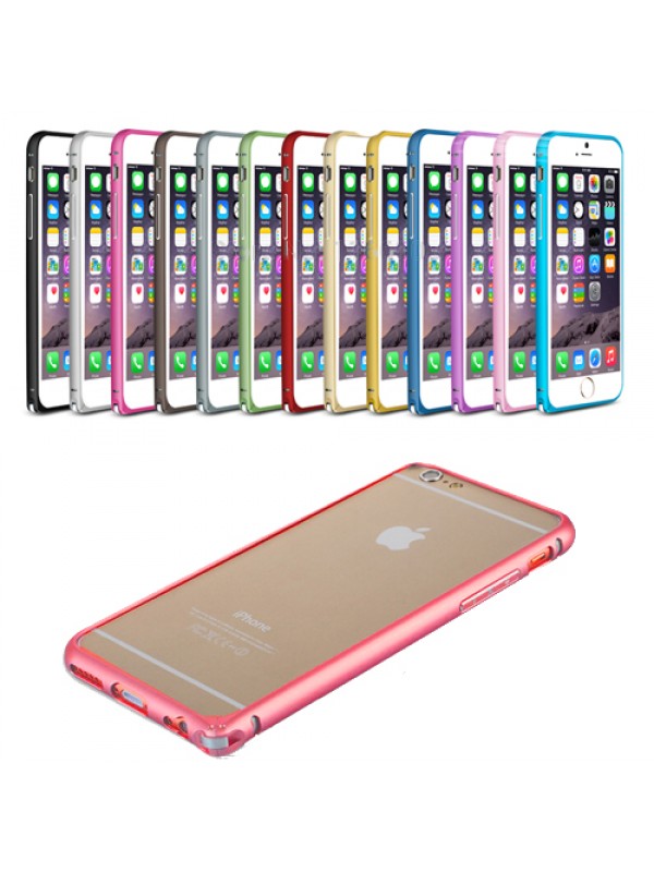 iPhone 6 4,7 inç Metal Bumper Çerçeve Kılıf Pembe…