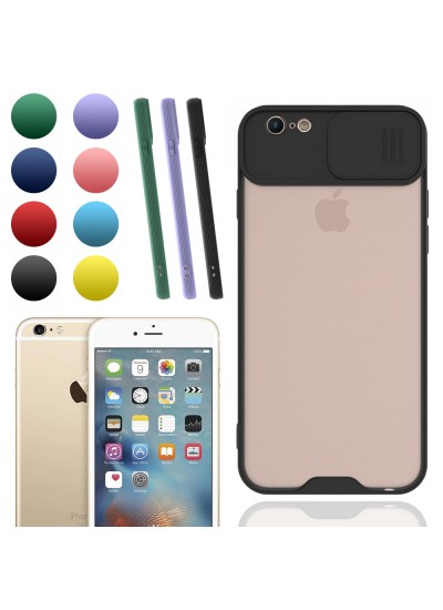 iPhone 6 / 6S Kılıf Kamera Koruma Kapaklı Platin Matte Silikon Arka Kapak