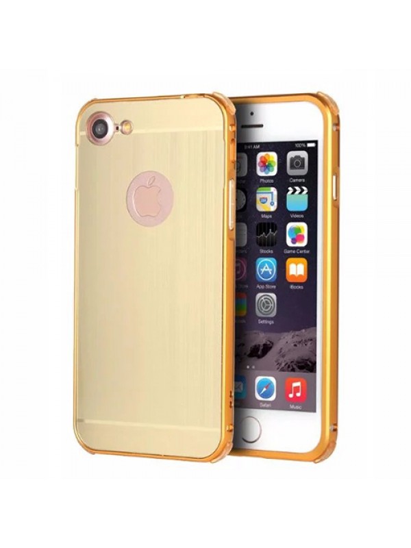 iPhone 6 Plus 0,7 mm Metal Bumper Arka Koruma Kapaklı Gold…