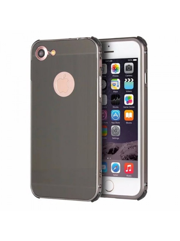 iPhone 6 Plus 0,7 mm Metal Bumper Arka Koruma Kapaklı Siyah…