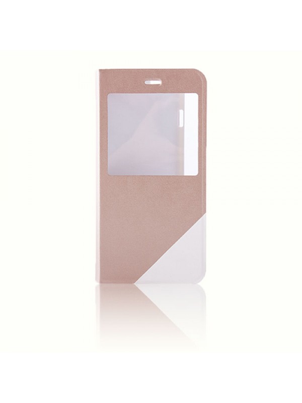 iPhone 6 Plus 5,5 inç İki Renkli Standlı Yan Kapaklı Kılıf Gold…