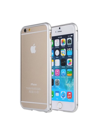 iPhone 6 Plus 5,5 inç Metal Bumper Çerçeve Kılıf Gri