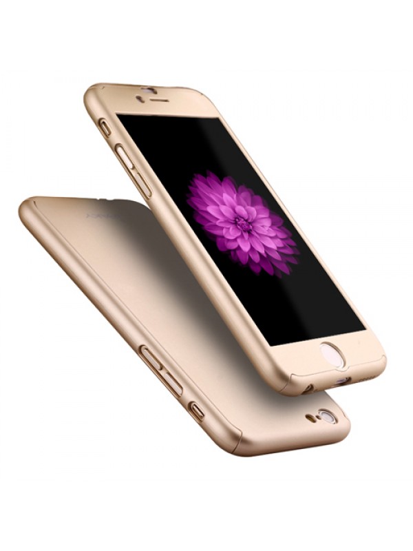 iPhone 6 Plus - 6s Plus 360 Derece Koruma Arka Kapak Gold…