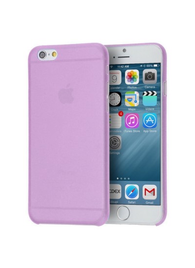 iPhone 6 Plus/6s Plus Kılıf Soft Silikon Şeffaf-Pembe Arka Kapak