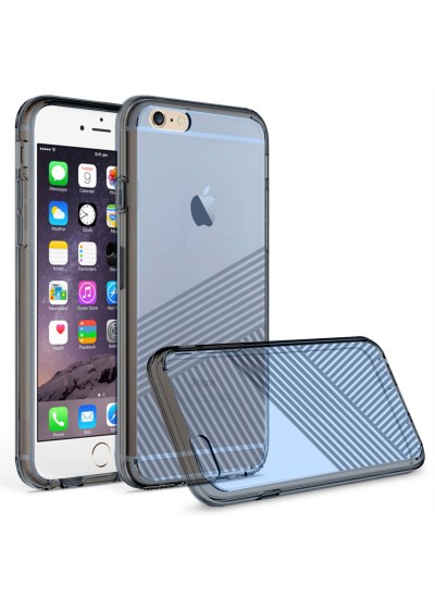 iPhone 6 Plus / 6s Plus PC Desenli Arka Kapak Siyah