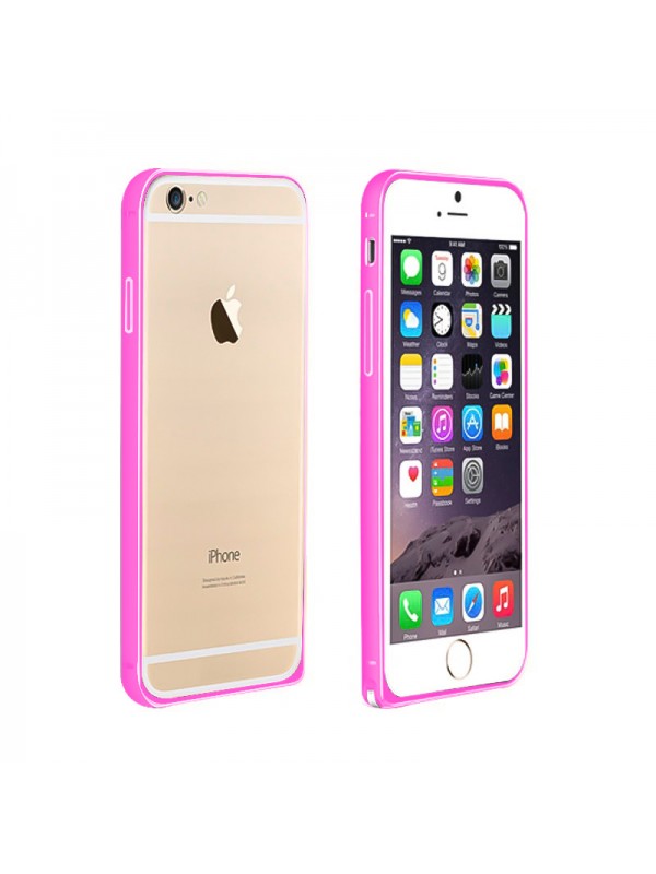iPhone 6 Plus Bumper TPU Arka Kapaklı Pembe…
