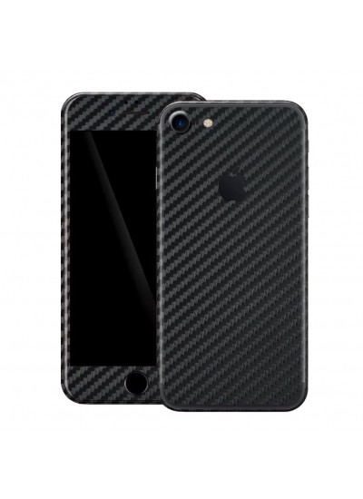 iPhone 7-8  Carbon Fiber 360 Derece Koruma Arka Kapak Siyah