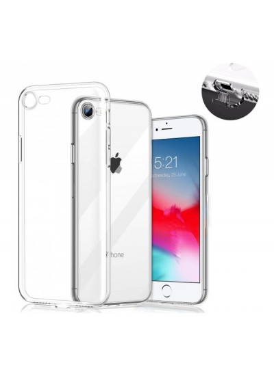 iPhone 7 / 8 Kılıf FitCase Toz Koruma Tıpalı Şeffaf Arka Kapak