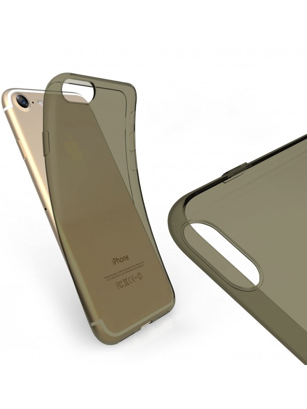 iPhone 7/8 Kılıf Soft Silikon Şeffaf-Siyah Arka Kapak…