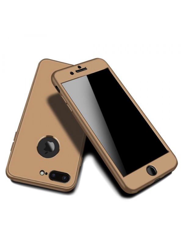 iPhone 7-8 Plus 360 Derece Slim Premium Silikon Kılıf Gold…
