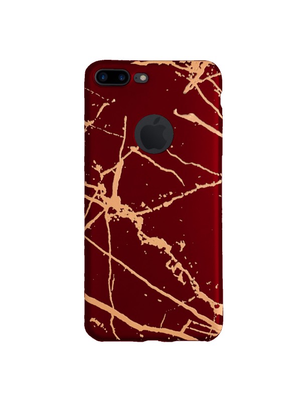iPhone 7-8 Plus Fırça Desen Silikon Arka Kapak Kırmızı…