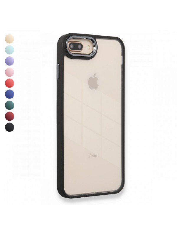 iPhone 7 Plus / 8 Plus Kılıf Luna Lens Kamera Çerçeveli Silikon Kapak…