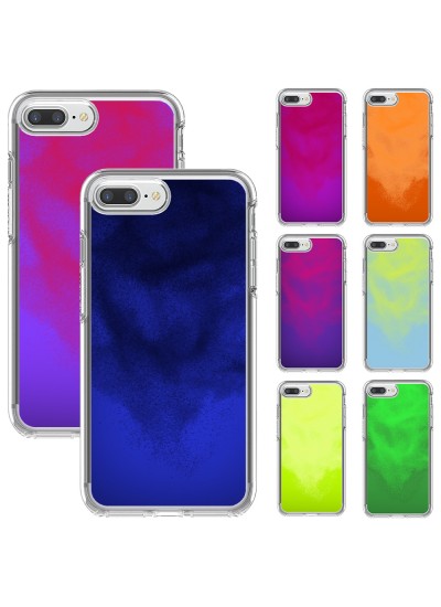 iPhone 7 Plus / 8 Plus Kılıf Neon Likit Silikon Arka Kapak