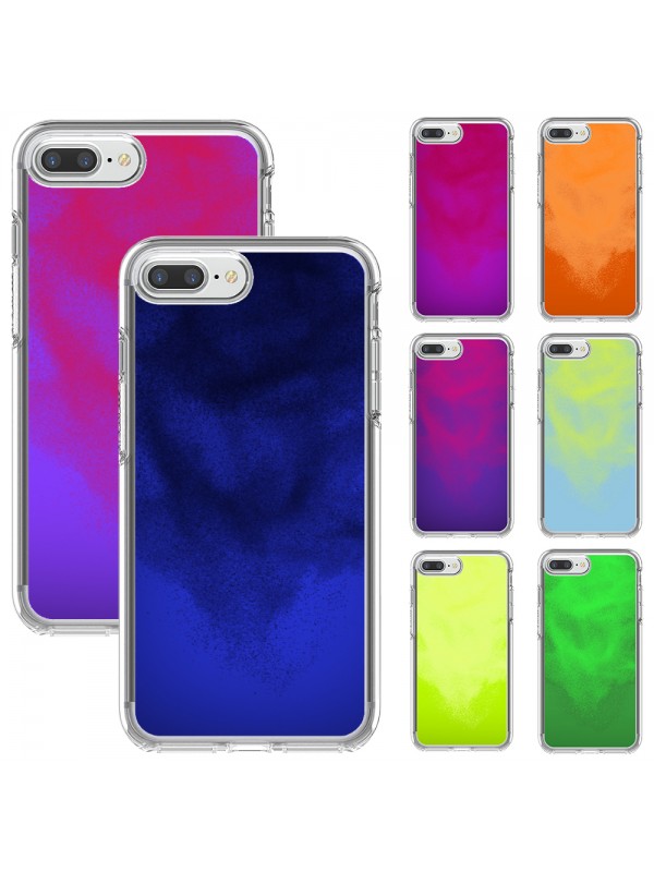 iPhone 7 Plus / 8 Plus Kılıf Neon Likit Silikon Arka Kapak…