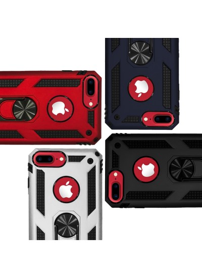 iPhone 7 Plus / 8 Plus Kılıf Panzer Ring Tam Koruma Arka Kapak